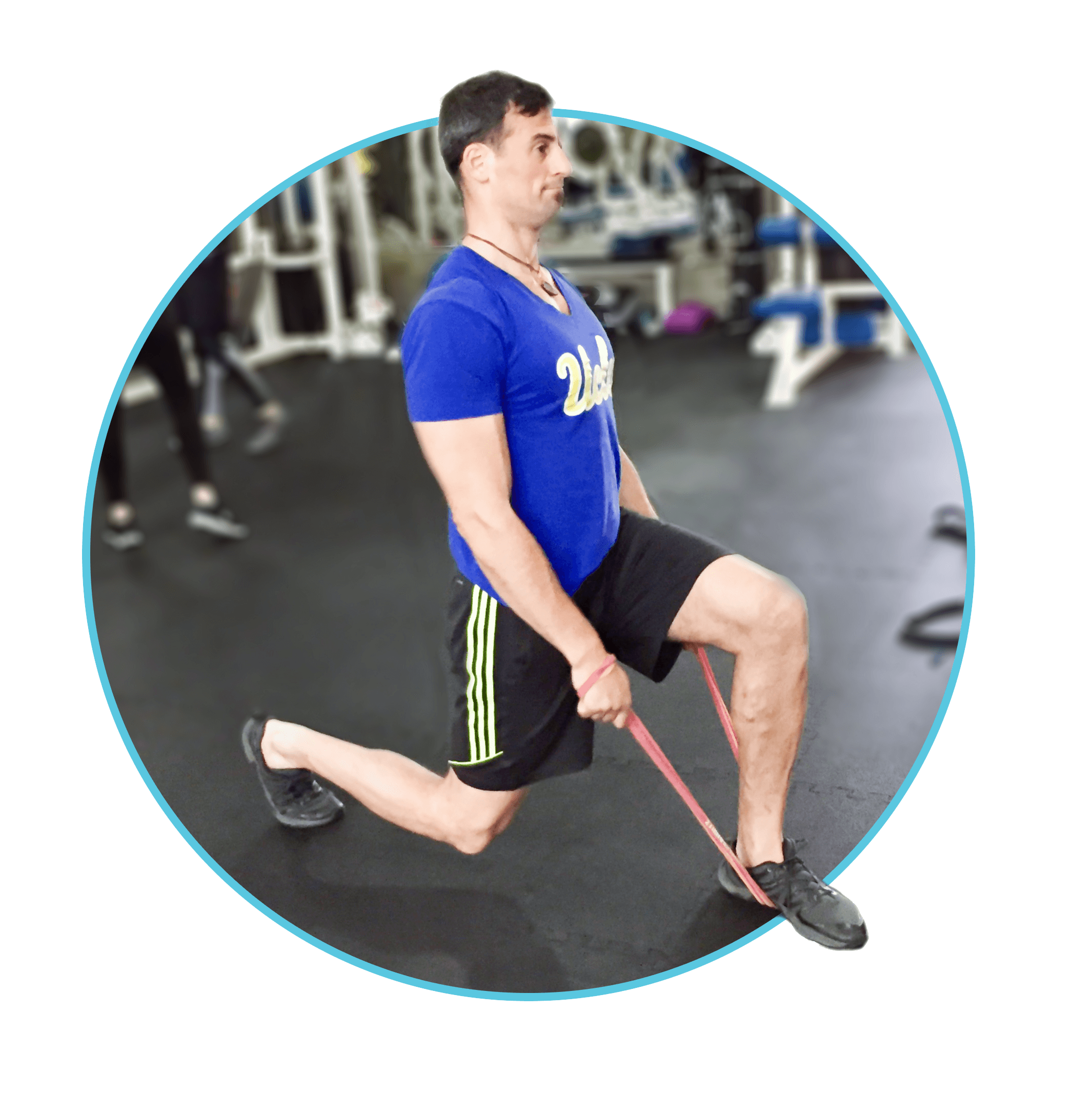 Lunges with Resistance Bands: