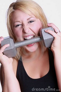 Make sure you have plenty of iron in your diet, but please dont chew your dumbbells!
