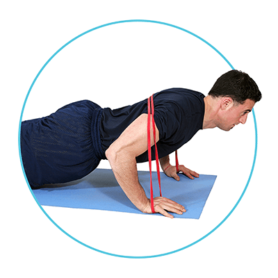 Resisted Push Ups with Exercise Bands