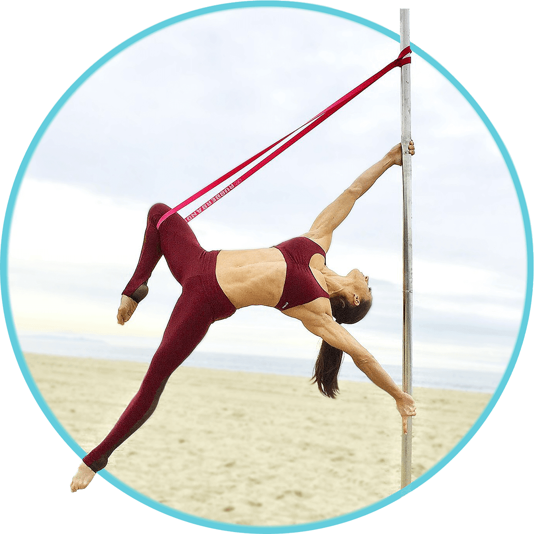 Handspring on the Pole with Resistance Bands
